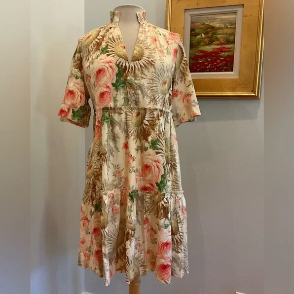 Tuckernuckβ Sun Faded Floral Crawford Dress XL NWT - Picture 2 of 11